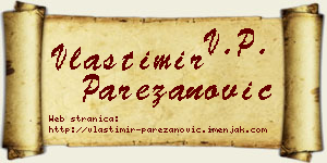 Vlastimir Parezanović vizit kartica